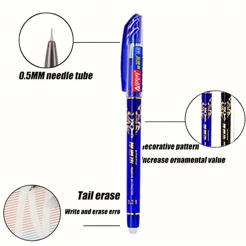 64pcs/Set Erasable Gel Pens 0.5Mm Gel Refills Blue Black Erasable Office Writing Stationery School Supplies