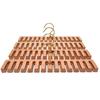 Wooden Belt Hanger 2-in-1 Design 14 Slots Space-Saving Eco-friendly Multifunctional Belt Organizer for Closet