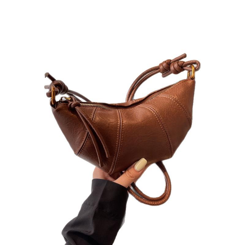 Damen Retro Croissant Umhängetasche - Neue Kleine Schulter Knödeltasche