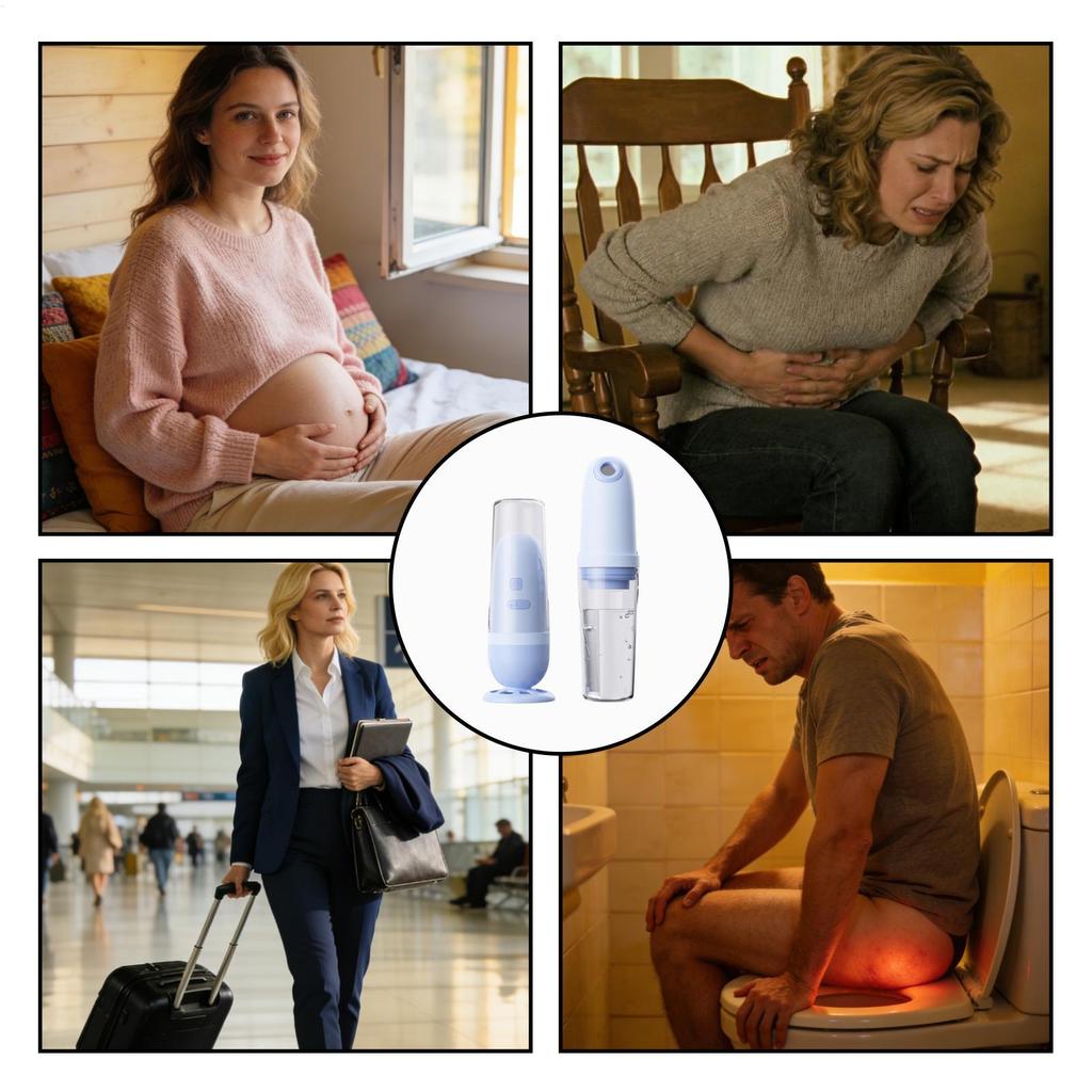 Bidet Portatile 3 Modalità Spruzzatore Elettrico Manuale Bottiglia d'Acqua per Igiene Anale per Donne Uomini Igiene Post-Partum Bagno