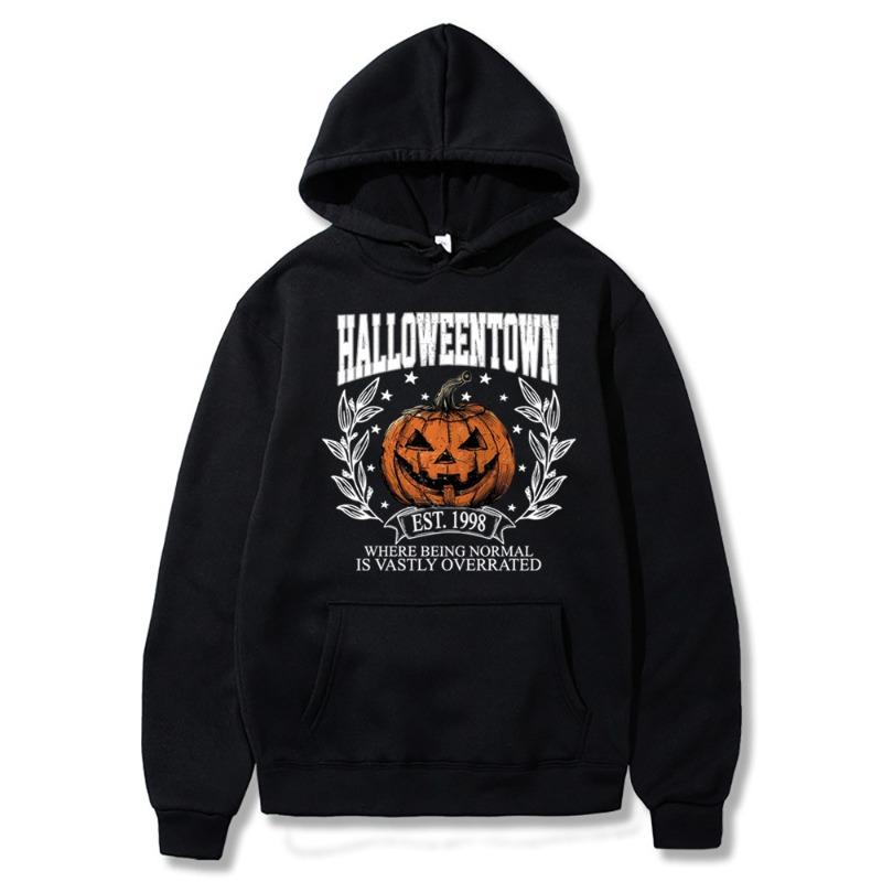 Halloween Town 1998 Retro Halloween Sweatshirt Pumpkin Autumn Party Trendy Sweatshirt Men Womnen Fleece Hoodies