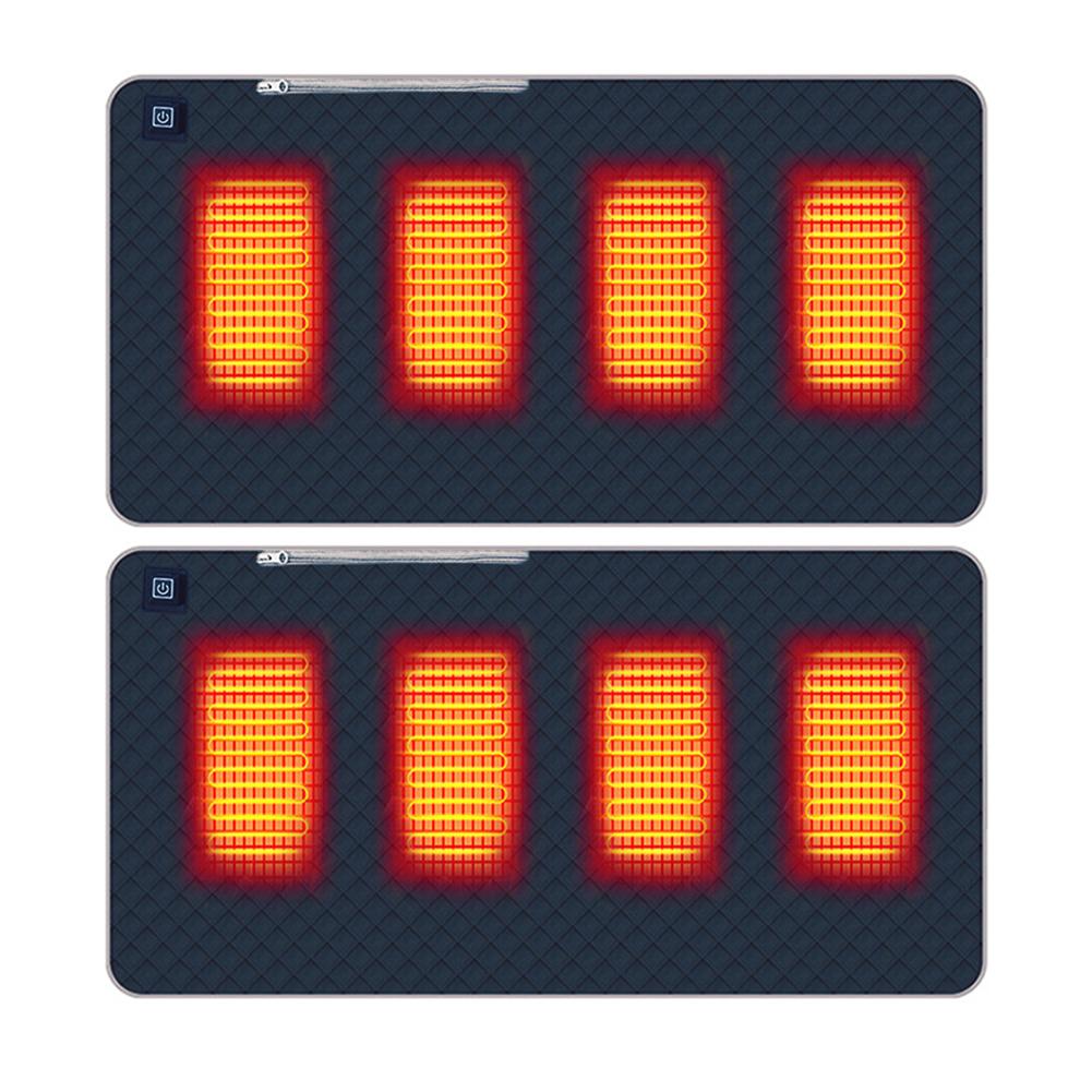 4-Zonen Elektrisch Beheizbares Stuhlkissen 3 Modi Winterwärmer Heizkissen Matte für Auto Zuhause Büro Camping Angeln Beheizbares Stuhlpolster