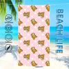 R-rilakkumas-es Towel Textile Bathrobe Beach Quick-Drying Lightweight Cute Portable Camping Swim Pool Cartoon Travel