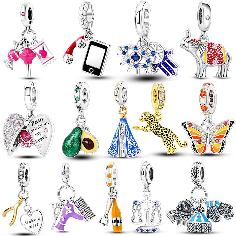 

Оригинальный новый дизайн, стерлинговое серебро 925 пробы, подвеска-конфета, очаровательные бусины, подходят для оригинального браслета, ожерелья для женщин, детский серебряный подарок