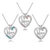 Heart Shaped Crystal Pendant Necklace Jewelry Mother's Day Gift For Mom