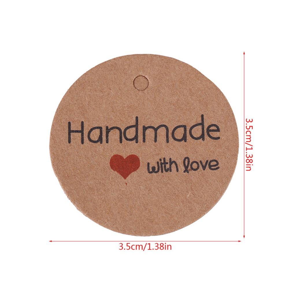 100pcs With String Gift Tags Brown Kraft Paper Tags Price Tag Handmade Hang Label  Home Made Crafts