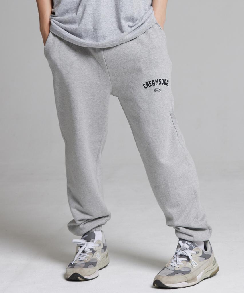 CREAM SODA LAB Arc Logo Jogger Training Pants Grey
