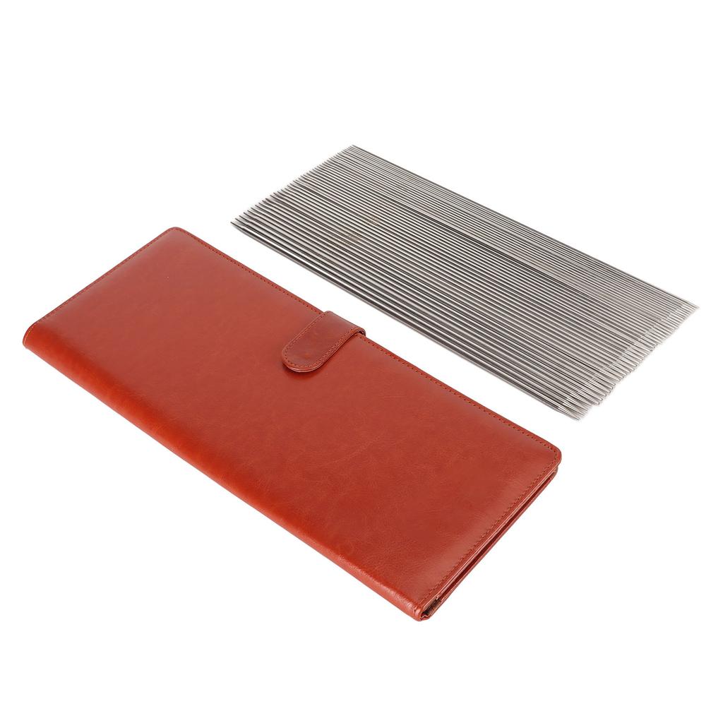 44 st Stickor Assorterad Storlek Rostfritt Stål Släta Ergonomiska Metallstickor Set