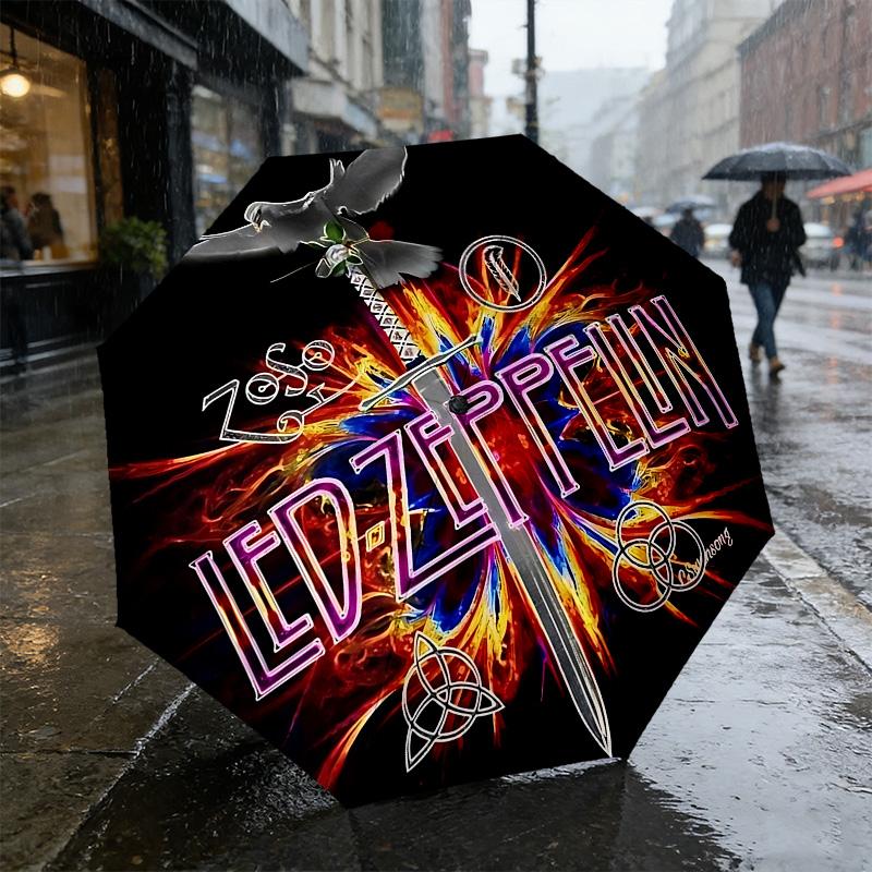 Zeppelin Sword 8 Ribs 3Fold Black Glue Uv Protection Umbrella Sun Protection Rainproof Compact Folding Umbrella For Travel Daily Use C9241544