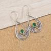 Grüner Smaragd Edelstein Ohrring Schmuck, Handgefertigter Wunderschöner Silberner Ohrring, 925 Sterling Silber Schmuck Für Hochzeitsgeschenk