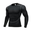 High Elastic Breathable Compression Sports Tights - Long Sleeve, Quick Drying, Solid Color for Basketball & Running