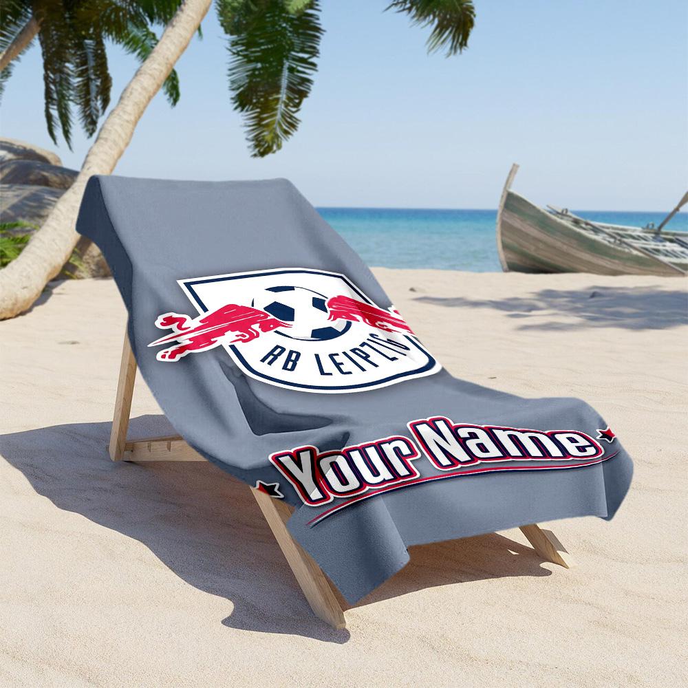 Bull Logo Customize Text Beach Towel Soft Durable Quick-Dry Suitable for Sports Travel Swimming Yoga Bathroom Beach And Pool