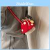 Mushroom Pattern Delightful Knitted Drawstring Bag For Children Unisex And Playful Design