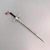 Chinese Punk Ruby Pendant Sword Hairpin Fashion Simple Modern Headdress Back Of The Head Pan Hair Ornament Fashion Retro New