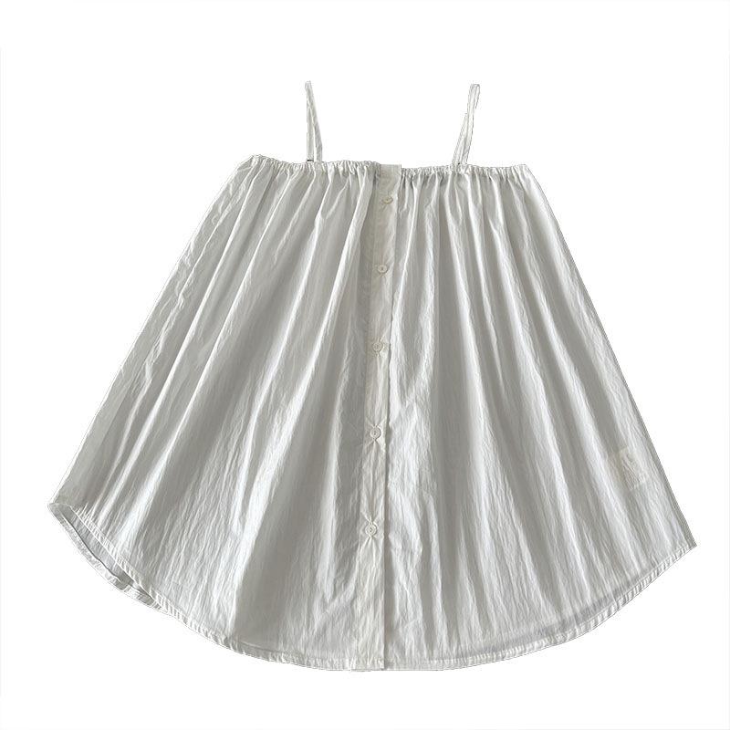 Orange Zhi 2024 Summer Fashionable Loose Solid Color Girly Camisole Tank Top 1602