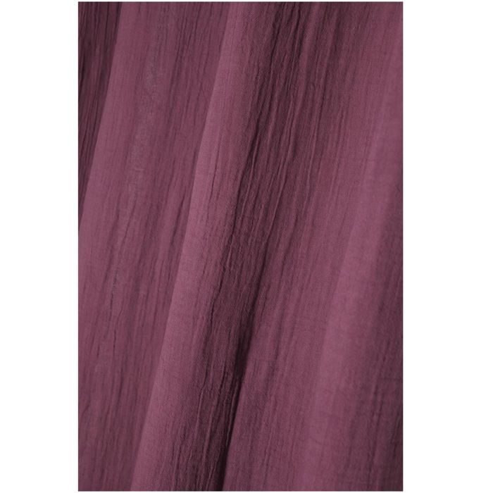 Rideau a oeillets en gaze de coton 140 x 260 cm Pop color pourpre