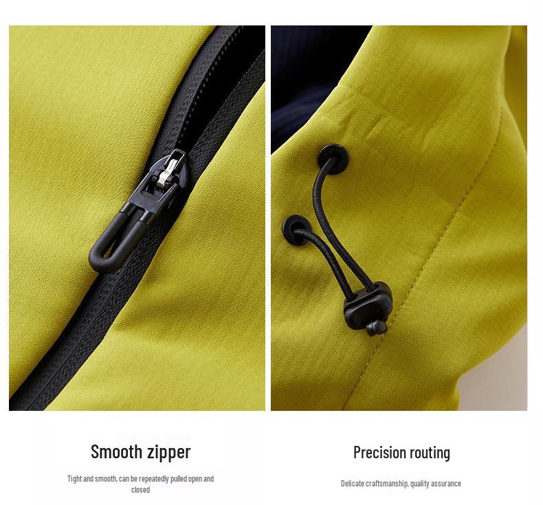 Men's Hooded Quick-Dry Outdoor Softshell Jacket - Three-Proof, Loose Fit, Plus Size, Multi-Pocket, Versatile Sports/Fitness Style