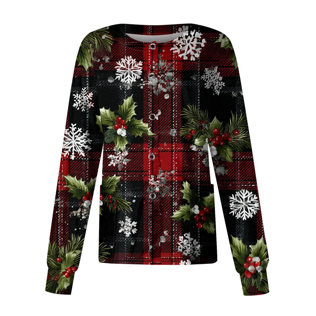Women's Casual Long Sleeve Single Breasted  Printed Dry-nurse Top