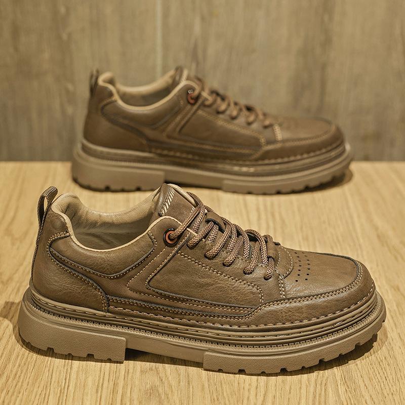 Leather shoes new autumn low-top platform Martin boots British business casual shoes