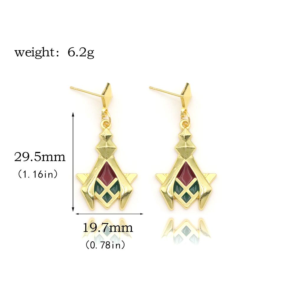 Genshin Impact Sumeru Kaveh Eardrops Earrings Anime Cosplay Jewelry Gifts for Women