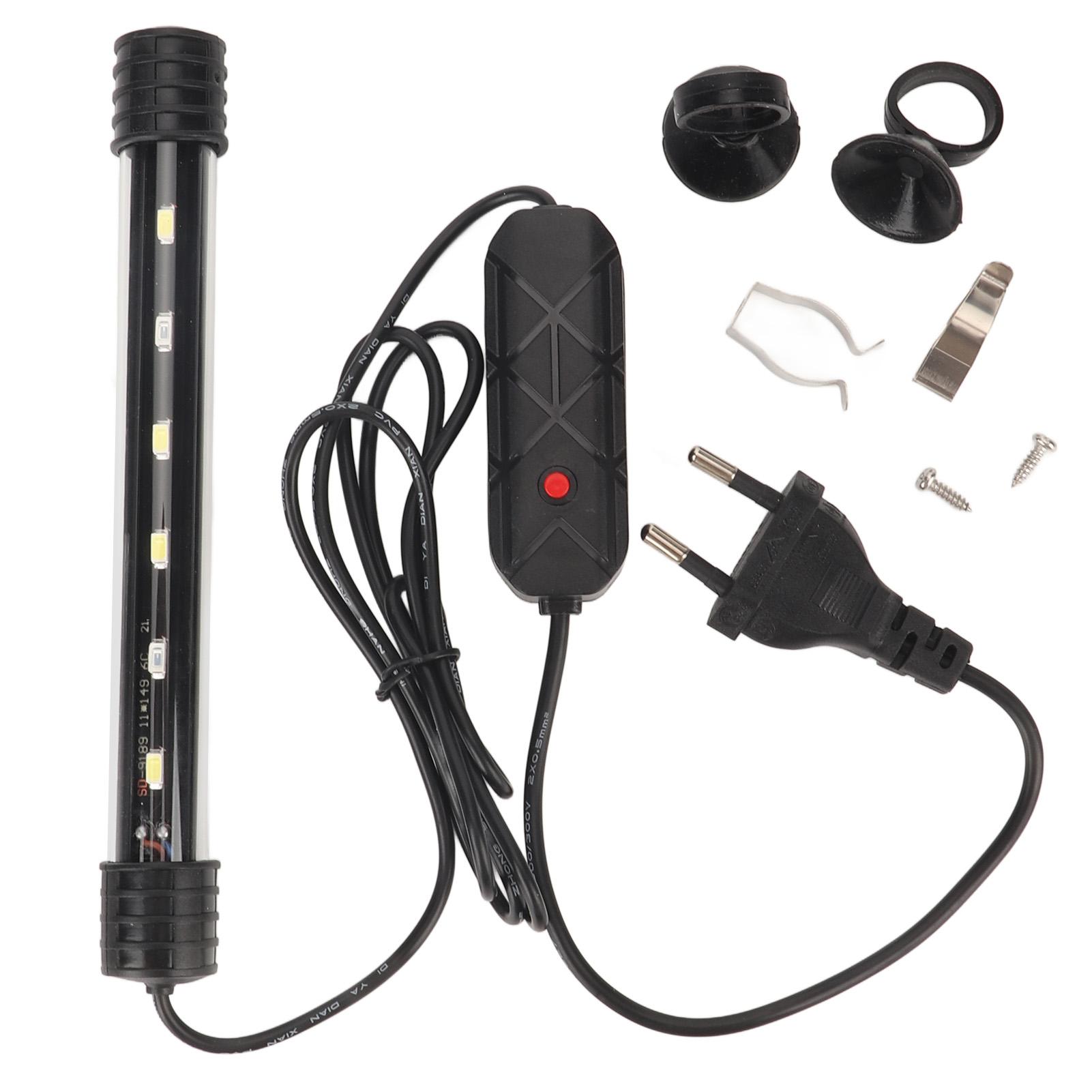 

Светодиодный светильник для аквариума, высокая яркость, погружной синий, белый светильник для рыб для ландшафта, вилка европейского стандарта, 220 В 15B With Switch