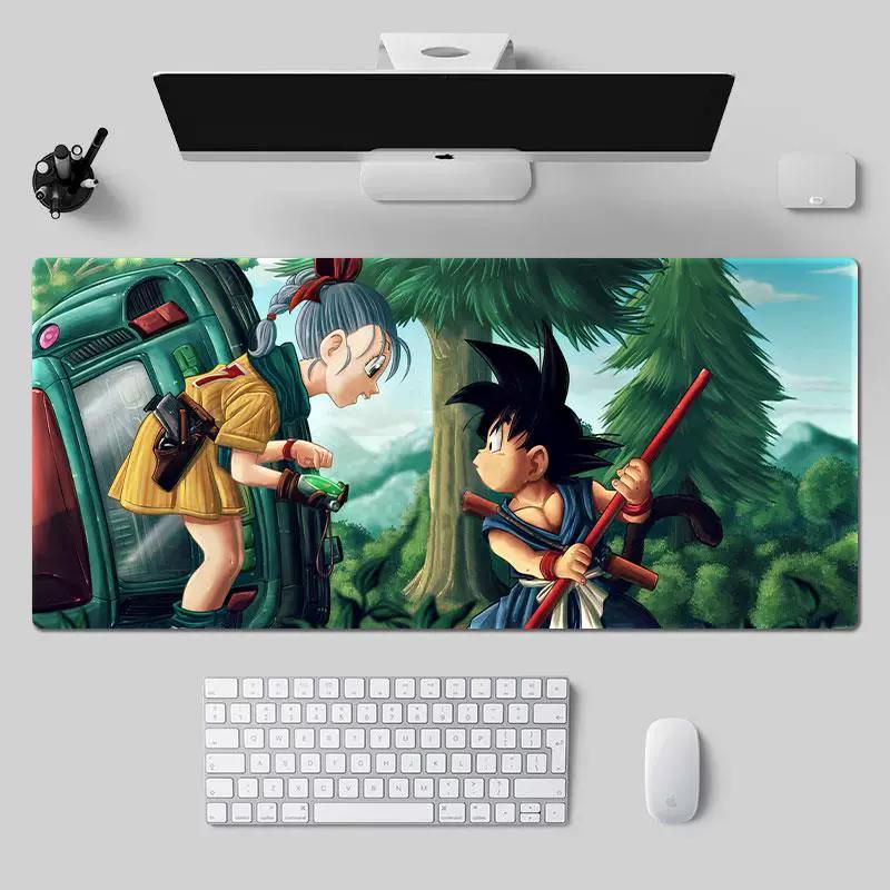 Japanese Dragon Ball Z Leather Mouse Pad Large Son Goku Cartoon Animation Hot Blood Vegeta Turtle Fairy Dragon Animation Table Mat Waterproof