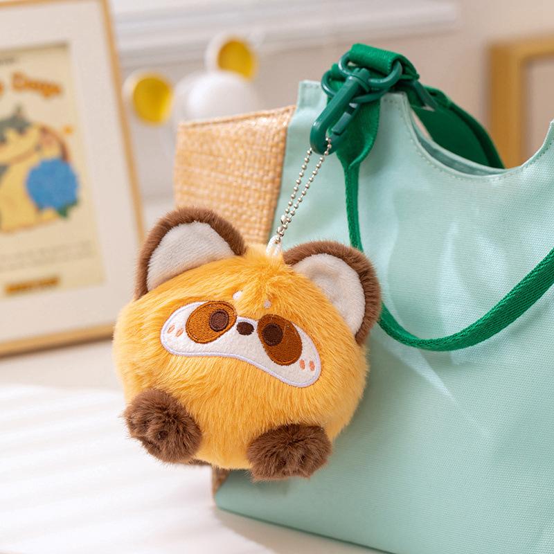 Cute Animal Panda Puppy Decompression Doll Plush Toy Bear Doll Girl Bag Keychain Small Pendant