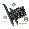 NFHK USB 3.2 Gen2 Type-C 20Gbps USB-C to PCI-E 4X Express Card Adapter for Desktop Motherboards