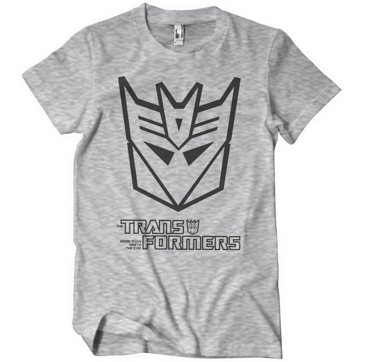 Officially Licensed Transformers Decepticon Monotone Men T-Shirt S-2XL Size S