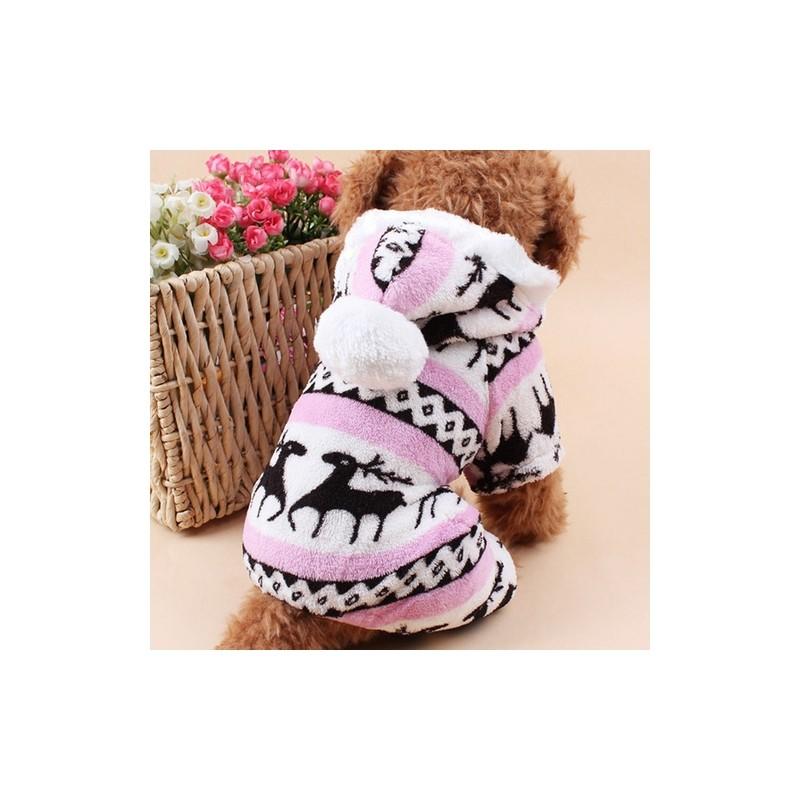 Premium Quality Warm Pet Dog And Cat Apparel Pajamas Hoodie For Winter Comfort