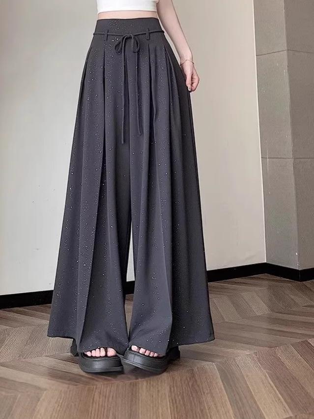 Damen High-Waist Wide-Leg Rockhose - Frühling/Sommer Locker, Figurschmeichelnd, Bodenlang