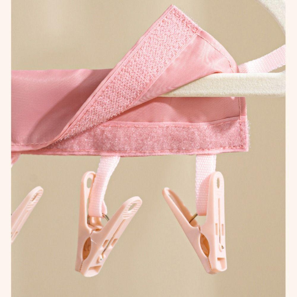 6 Clips Folding Clothes Hanger Space-Saving Portable Drying Rack Sock Clip  Dormitory