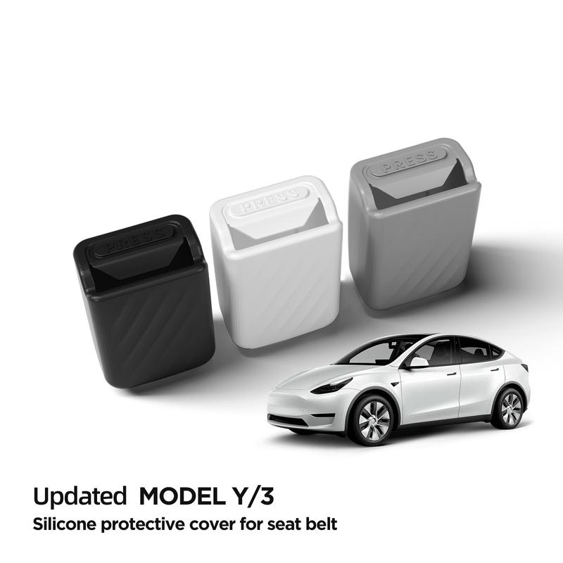 for Tesla Model Y Model 3 -2026 Car Seat Belt Buckle Protective Cover Seat Belt Decorative Cover Accessories