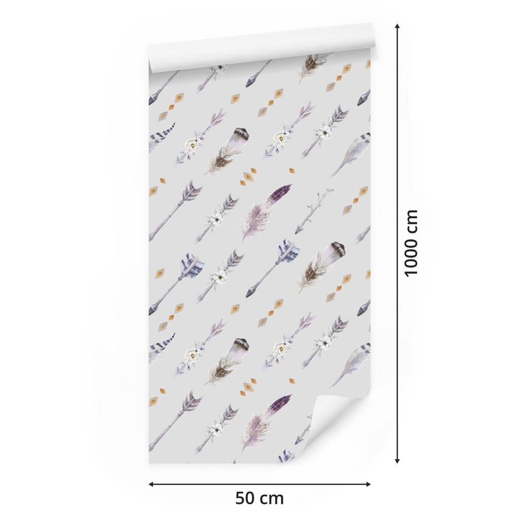 Arrows wallpaper in boho style for living room and bedroom 50x1000