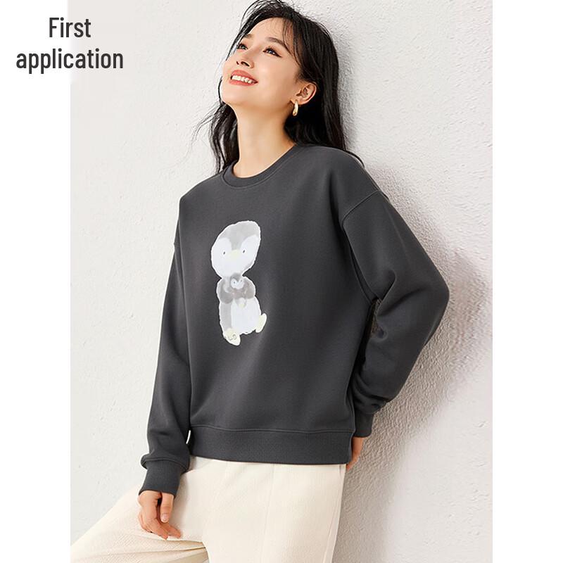 Chushen Women's Color Block Crew Neck Sweatshirt