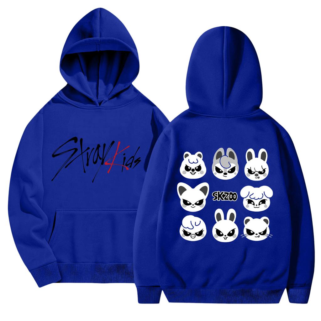 Unisex Fashionable Casual Long Sleeved Loose Printed Hooded Sweatshirt