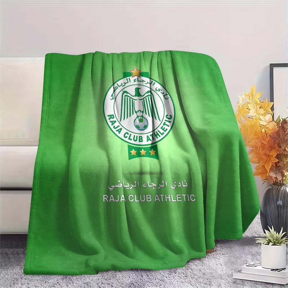Rajakasablanca Sports Club  Print Flannel Blanket, High Quality Comfortable for All Seasons, Home Decor, Warmth and Comfort