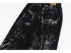 American Graffiti Letter Print Unisex Wide-Leg Jeans