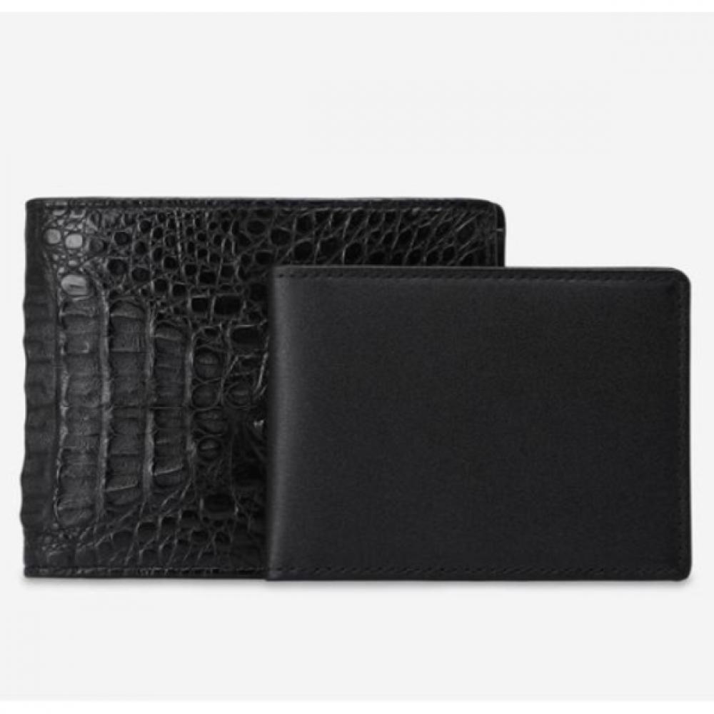 Daks Black Crocodile Leather Wallet Dbwa0e713bk