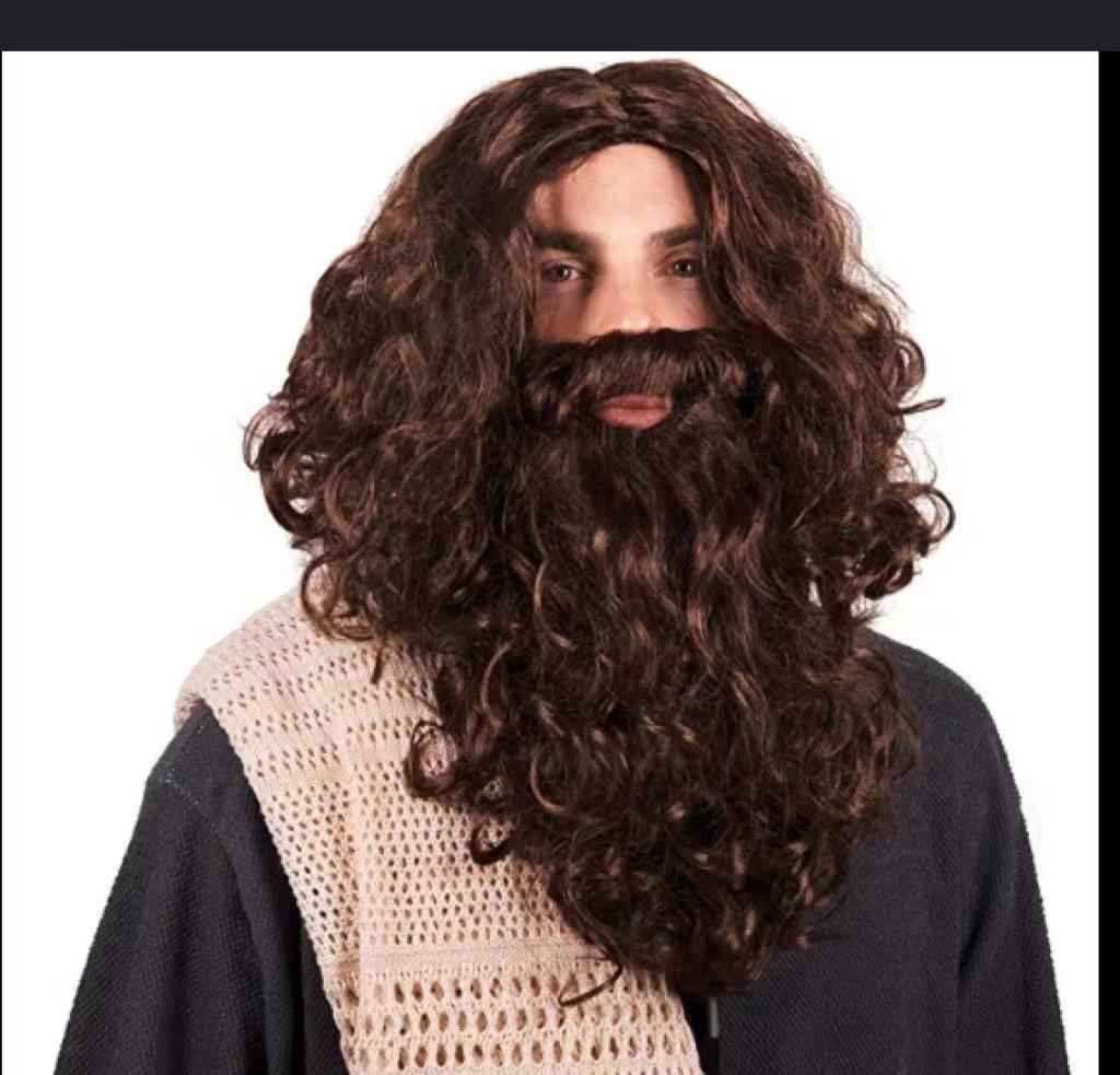 Helovīna Vīriešu Jēzus Cosplay Kostīms Balts