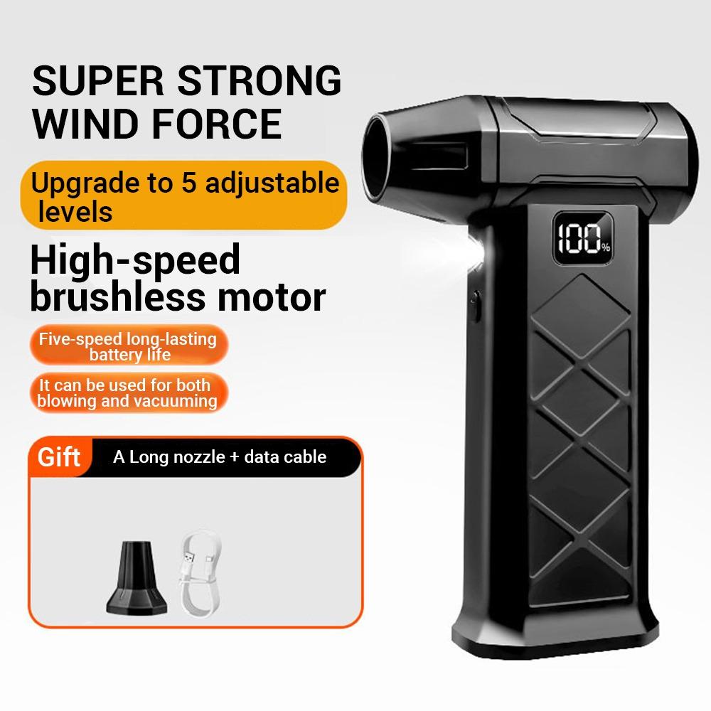 Digital Display Handheld Turbo Violent Fan 110000 RPM Mini Electric Air Blower  Blowing Snow