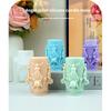 Angel Embossed Cylindrical Silicone Mold Holiday Candle Silicone Mould For Handmade Candle Soap Making and Resin Casting
