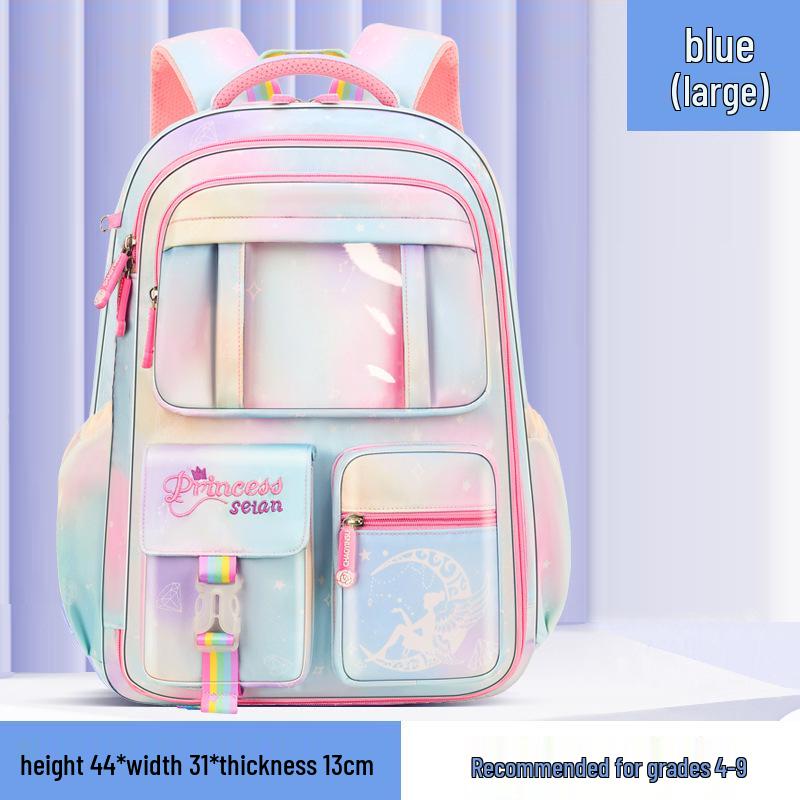 Rucsac la modă, ultra-ușor pentru fete: Capacitate mare, Design care protejează coloana vertebrală pentru elevii de școală elementară din clasele I-VI