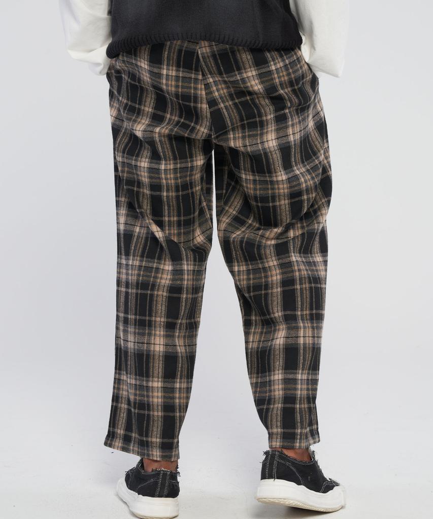 TENER Retro Checkered Wide Pants_Black