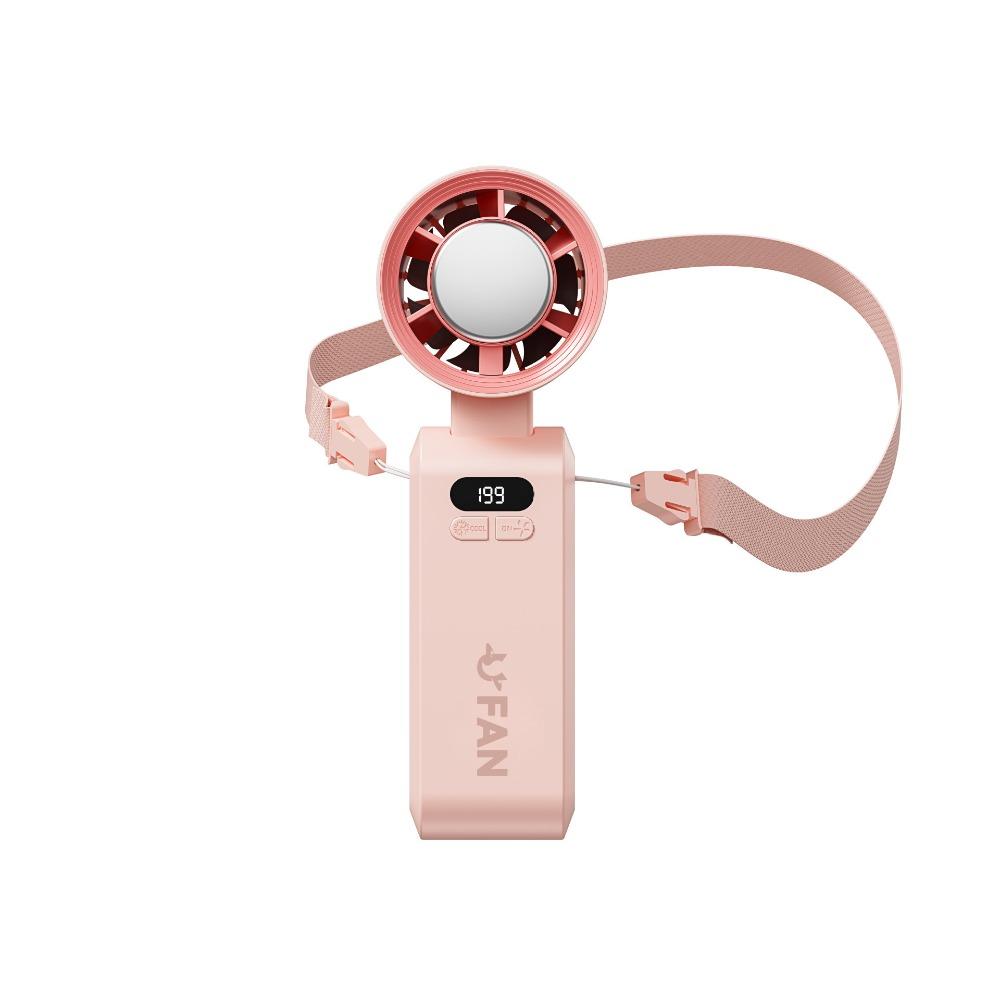 

Полупроводниковое охлаждение Складной настольный вентилятор Светодиодный дисплей Мощный турбовентилятор Охлаждающий вентилятор розовый