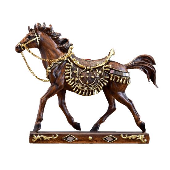 Resin Running Horse Statue Miniature Simulation Pony Figurine Animal Sculpture Home Office Desktop Decoration Ornament