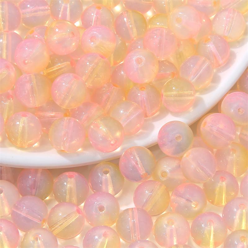 30Pcs Crystal Glass Beads Protein Coated Colored Round Loose Spacer Beads for DIY Necklace Bracelet Jewelry Making