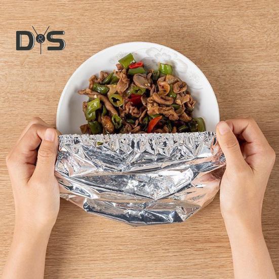 Folie de aluminiu, folie de izolație, capac rezistent la căldură pentru alimente, pentru bucătărie, pungi elastice pentru păstrarea prospețimii, folie de aluminiu, capace pentru depozitarea alimentelor