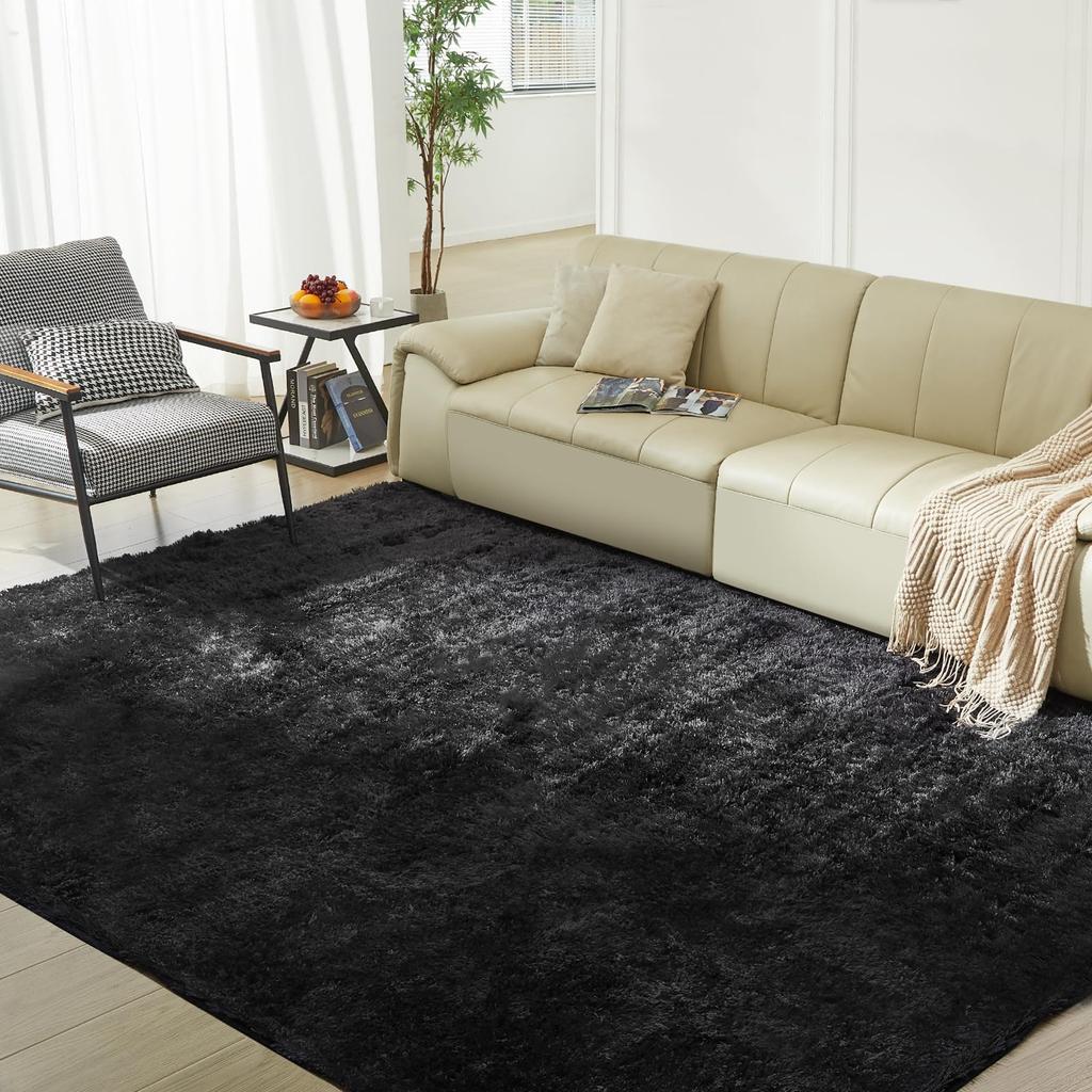 Alfombra Ultra Suave para Sala de Estar, Alfombra de Felpa de Pelo Largo para Dormitorio, Decoración para Habitación de Adolescentes, Dormitorio Universitario, Guardería, Hogar, Felpudo Duradero Antideslizante