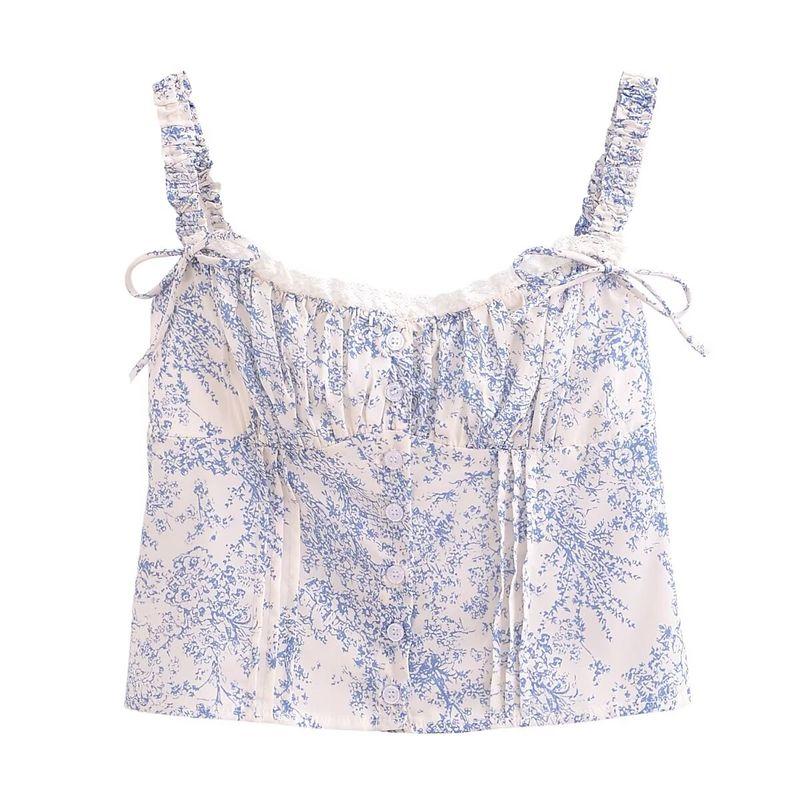 Kaslead Fashion All-Match Print Small Top Sling